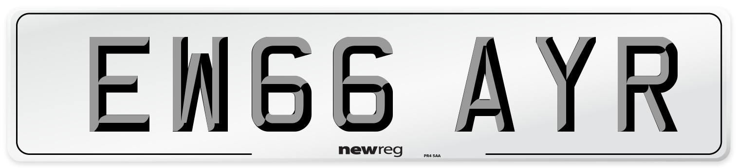 EW66 AYR Number Plate from New Reg